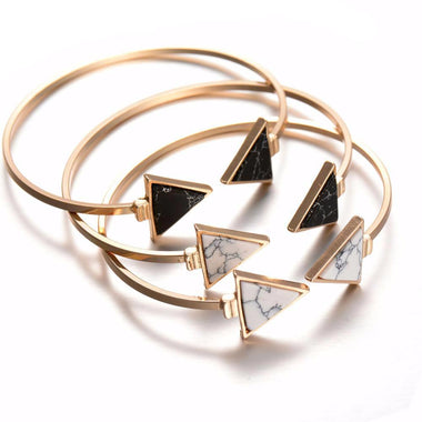 Thind Band Bangles with Marble Stones