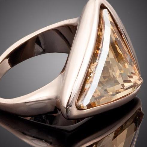 Triangle Stellux Crystal Ring
