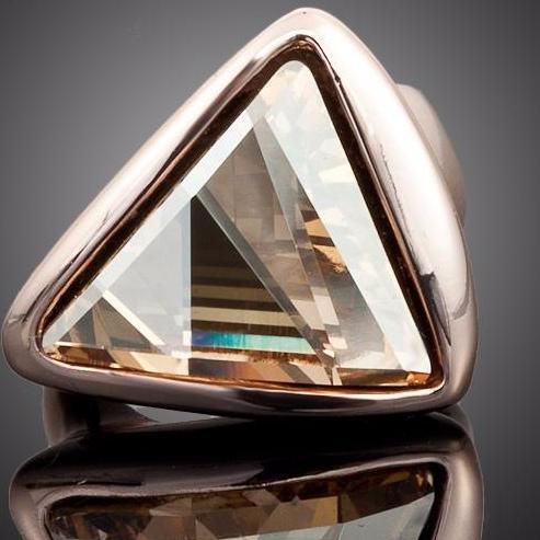 Triangle Stellux Crystal Ring