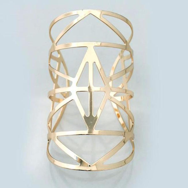 Geometric Zinc Alloy Bangles