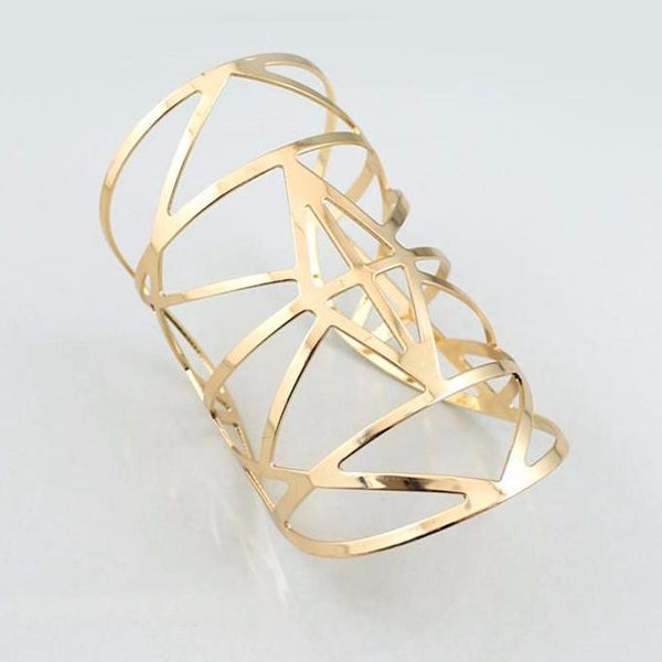 Geometric Zinc Alloy Bangles