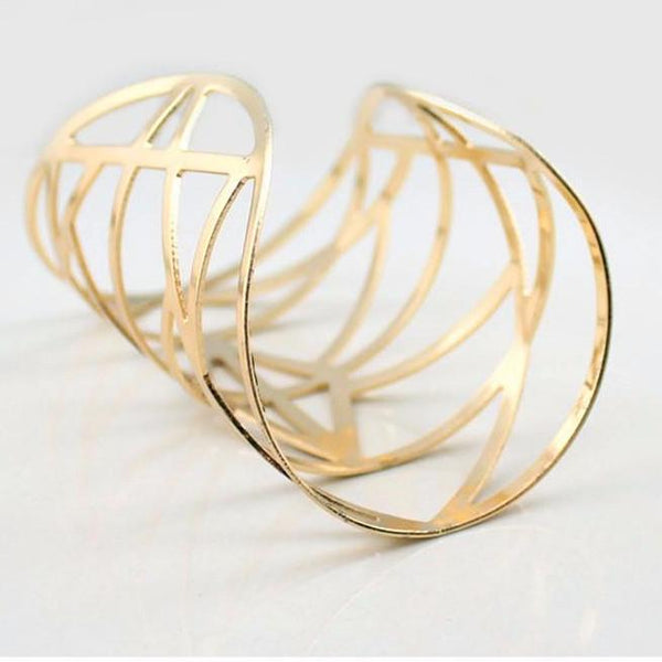 Geometric Zinc Alloy Bangles
