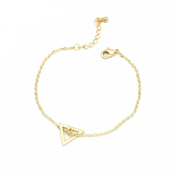 Triangle Charm Thin Chain Bracelet