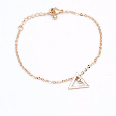 Triangle Charm Thin Chain Bracelet