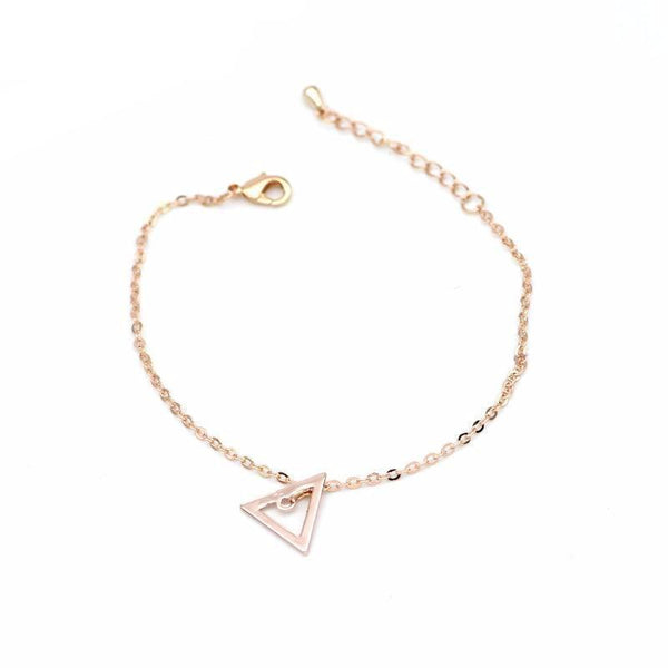 Triangle Charm Thin Chain Bracelet