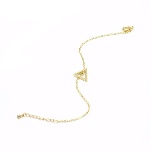 Triangle Charm Thin Chain Bracelet