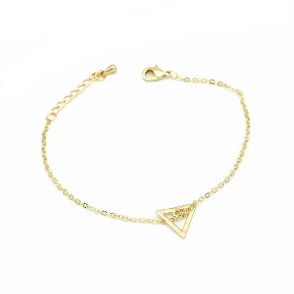 Triangle Charm Thin Chain Bracelet