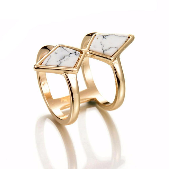 Double Layer Diamond Ring