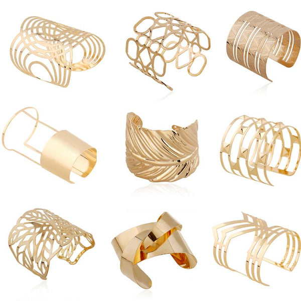 Assorted Geometric Designs Metal Bangles