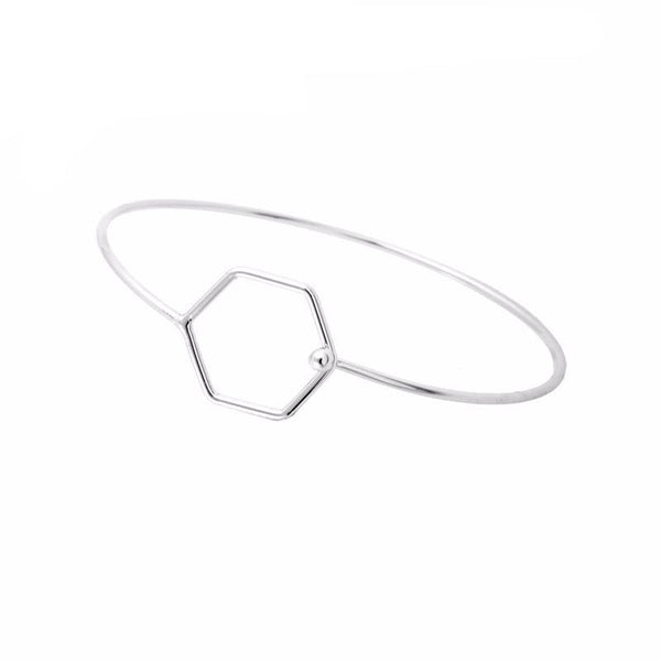 Minimalist Hexagon Bracelet