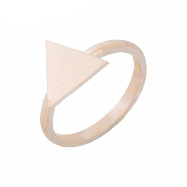 Metalwork Gold Color Geometric Ring