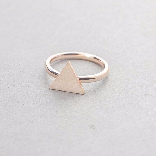 Metalwork Gold Color Geometric Ring