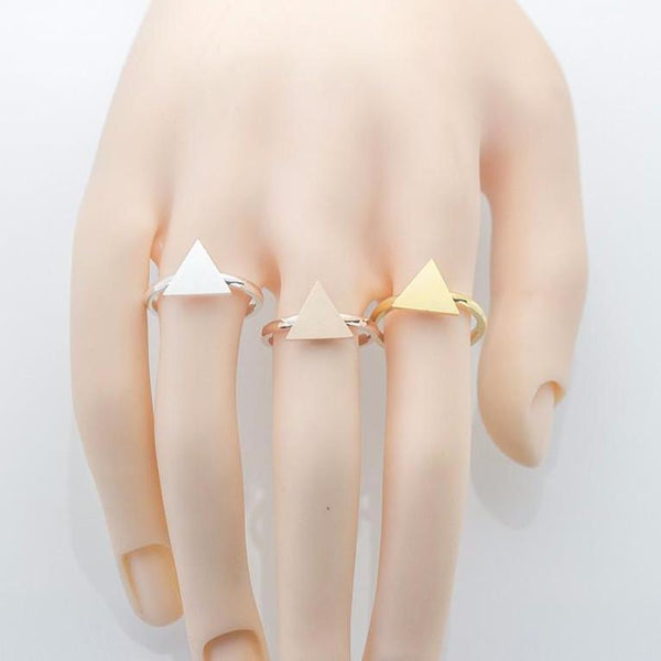 Metalwork Gold Color Geometric Ring