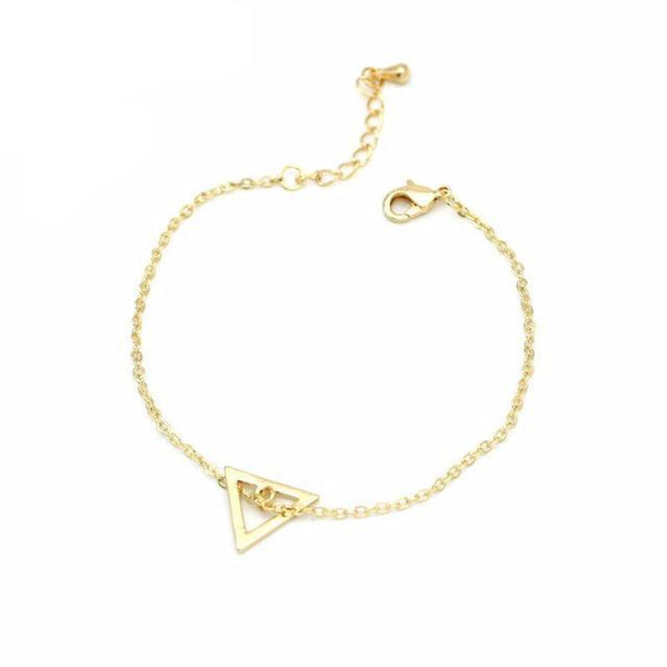 Triangle Charm Thin Chain Bracelet