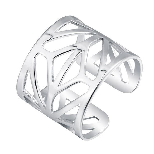 Geometric Lines Adjustable Ring